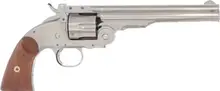 Cimarron No.3 Schofield Revolver, .45LC, 7" Barrel, Nickel Finish, Walnut Grips, 6 Rounds