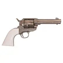 Cimarron Frontier .357 Magnum 4.75" Engraved Nickel with Ivory Grip