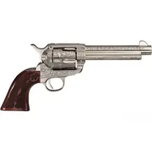 Cimarron Buffalo Bill Cody Engraved Nickel Revolver