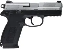 FN America FNX-9 9MM Stainless Pistol with Night Sights, 4in Barrel, 17 Round Capacity, Manual Safety