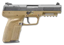 FN Five-Seven 5.7x28mm 10-Round Pistol with 4.8" Barrel, Flat Dark Earth Polymer Grip, Adjustable Sights, CA Compliant