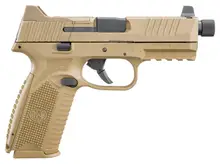 FN 509 Tactical 9mm Luger Semi-Auto Pistol, 4.5" Threaded Barrel, 10 Rounds, Ambidextrous Controls, Night Sights, Flat Dark Earth Polymer Frame