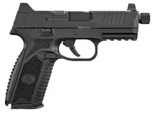 FN 509 Tactical 9mm 4.5" Semi-Automatic Pistol with Threaded Barrel, Night Sights, and 10-Round Capacity - Optics Ready (66-100527)