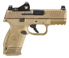 FN 509 Compact MRD 9mm 3.7" Barrel Flat Dark Earth with Vortex Viper Red Dot, Interchangeable Backstrap Grip, 15+1,12+1 Rounds