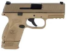 FN 509C Compact 9mm Luger Pistol, 3.7" Barrel, 15+1 Rounds, Flat Dark Earth - Model 66-100818