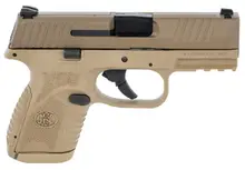 FN 509 Compact 9mm Luger Pistol, 3.7" Barrel, 10+1 Rounds, Flat Dark Earth, Polymer Frame, No Thumb Safety