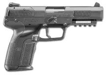 FN Five-Seven 5.7x28mm Matte Black Pistol with 4.8" Barrel, 20-Round Capacity, Ambidextrous Safety, and Mounting Rail