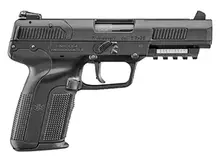 FN Five-Seven 5.7x28mm, 4.8" Barrel, Matte Black, 10-Round Capacity, Ambidextrous Safety, Adjustable Sights