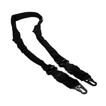 NCSTAR Adjustable 2/1 Point Sling with D Ring Connectors and Metal Spring Clips, 1.25" W x 55"-72" L, Nylon, Black - AARS21PB