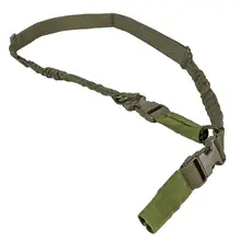NCStar VISM Adjustable Bungee Nylon Strap Sling 1.25" 55"-72" with Elastic Shock-Cord, 2 or 1 Point, Green (AARS21PG)