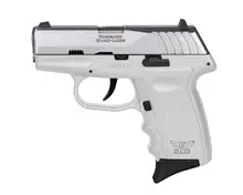 SCCY Industries CPX-3 .380 ACP Semi-Auto Pistol, 2.96" Barrel, 10 Round, Stainless Steel Slide, White Polymer Grip, No Manual Thumb Safety