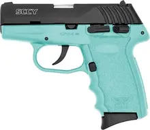 SCCY Industries CPX-4 380 ACP 10+1 2.96" SCCY Blue Polymer Grip and Black Nitride SS Slide Pistol with Safety