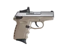 SCCY CPX-1 RD 9MM 3.10" Stainless Steel Slide Pistol with 10-Rounds, Flat Dark Earth Polymer Grip & Crimson Trace Red Dot