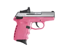 SCCY Industries CPX-1 9MM 3.1" 10 Round Stainless Steel Slide Pink Polymer Grip with CTS-1500 Red Dot Pistol