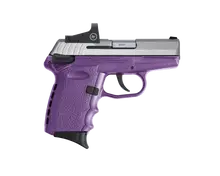SCCY Industries CPX-1 RD 9mm 3.10" 10+1 Stainless Steel Slide with Purple Polymer Grip and CTS-1500 Red Dot
