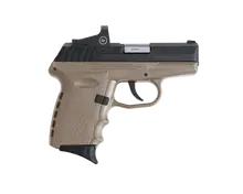 SCCY Industries CPX-2 9MM Pistol with Red Dot, Black Nitride Stainless Steel Slide, FDE Polymer Grip, 3.1" Barrel, 10 Rounds