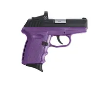 SCCY Industries CPX-2 RD 9mm Luger with 3.10" Barrel, Black Nitride Stainless Steel Slide, Purple Polymer Grip, and Crimson Trace Red Dot