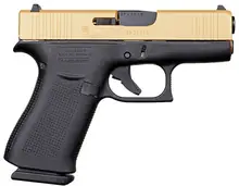 Glock G43X 9mm 10RD Gold Slide Apollo Custom Black and Gold