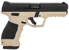 SAR USA SAR9 Mete Safari 9mm 17RD Pistol with 4.4" Barrel, Tan/Black Finish