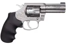 Colt King Cobra Engraved Stainless Steel .357 Mag 3" Barrel 6-Round Revolver with Rubber Grips