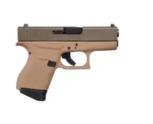 Glock 43 9MM USA 3.4" 6-Round Pistol - Cerakote Faded Dark Earth & Patriot Brown Frame
