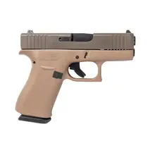 Glock G43X USA 9mm, 3.4" Barrel, Dark Earth Frame, Patriot Brown Slide, 10rd