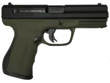 FMK Firearms 9C1 G2 FAT 9mm Pistol, 4" Barrel, 14-Round, OD Green Polymer Grip with Black Carbon Steel Slide