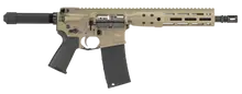 LWRC International Individual Carbine Direct Impingement 5.56x45mm NATO 10.5" FDE Pistol with M-LOK Free Float Rail System and Magpul MOE Grip - ICDIP5CK10ML