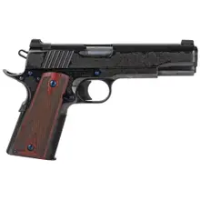 Standard Manufacturing 1911 .45 ACP 5" Barrel Semi-Automatic Pistol with Engraved Blue Finish and Rosewood Grips