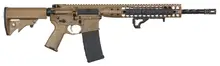LWRC Individual Carbine DI 5.56 NATO 16.1" Semi-Auto Rifle with 30+1 Rounds, Flat Dark Earth Anodized Finish, 6 Position Stock - ICDIRCK16
