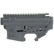 SPIKES TACTICAL AR-15 UPPER AND LOWER STRIPPED RECEIVER SET ALUMINUM GREY STS1515