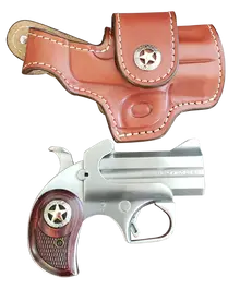 Bond Arms Rustic Defender .45 LC/410 Gauge 3" Barrel Stainless Steel 2-Rounds Derringer with Leather Holster