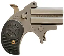 Bond Arms Stubby .22LR 2.2" Stainless Steel Derringer with Black Polymer Grips, 2-Round Capacity
