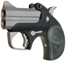Bond Arms Backup 9mm Luger, 2.5" Barrel, 2 Round, Black Stainless Steel Derringer with Rubber Grip