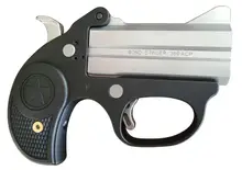 Bond Arms Stinger .380 ACP 3" Stainless Steel Barrel Derringer Pistol with Black Anodized Frame and Rubber Grip