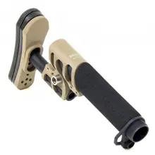 ODIN Works Zulu 2.0 Adjustable Stock with Padded Buffer Tube and End Plate, Flat Dark Earth