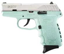 SCCY CPX-2 9MM 3.1" Stainless Steel Slide, Robin Egg Blue Polymer Grip, 10+1 Rounds, No Manual Safety Pistol