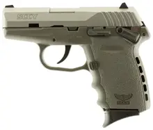 SCCY CPX-1 9MM Pistol with 3.1" Stainless Steel Slide, 10 Round Capacity, and Gray Polymer Grip