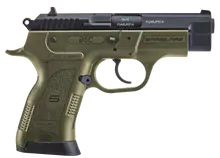 SAR USA B6C Compact 9mm Luger Pistol with 3.8" Barrel, OD Green Polymer Frame, Black Oxide Steel Slide, 13 Rounds, 3-Dot Sights, Thumb Safety