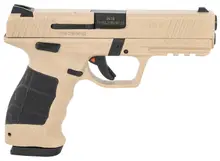 SAR USA SAR9 Safari 9mm Luger Semi-Auto Pistol with 3.8" Barrel, 17 Round Capacity, Adjustable 3-Dot Sights, Ambidextrous Controls, Picatinny Rail, Interchangeable Backstrap Grip, Black