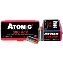 Atomic .380 ACP 90 Grain Hollow Point Ammunition, 50 per Box