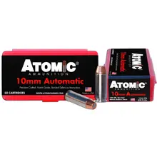 Atomic Ammunition 10mm Auto 180 Gr Bonded Match Hollow Point - 50 Rounds Box (00432)
