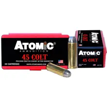 Atomic Cowboy .45 Long Colt Ammunition, 200gr Lead Round Nose Flat Point, 50 Rounds per Box