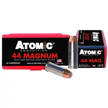 Atomic Ammunition .44 Rem Magnum 240 Gr Bonded Match Hollow Point Ammo, 50 Rounds Box