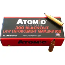 Atomic .300 AAC Blackout 110 Grain Nosler Ammunition