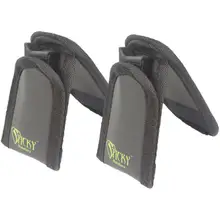 Sticky Holsters Mini Mag Pouch X2, IWB Black/Green, Latex Free Rubber Belt, Fits Compact/Subcompact Single Stack Mags, Synthetic Sticky Skin Material, 2 Pack