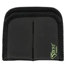 Sticky Holsters Dual Mag Sleeve - Black Synthetic Rubber with Green Logo, Full Size Magazine Pouch