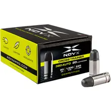 NOVX Cross Trainer .380 ACP 60 Grain Copper Polymer Frangible Ammunition, Steel Case, 20 Rounds - 380CTCSS-20