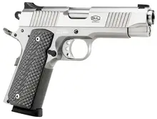 BUL Armory 1911 Commander 9mm Stainless Steel 4.25" Barrel with G10 Grip and Manual Safety, 10 Rounds