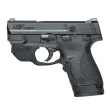 SMITH & WESSON M&P9 SHIELD WITH SAFETY AND CRIMSON TRACE GREEN LASERGUARD